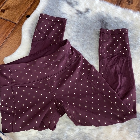 Lululemon Pace Rival Crop Night Fall Bordeaux Drama Gold 2 - Picture 3 of 8
